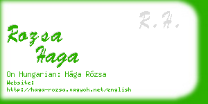 rozsa haga business card