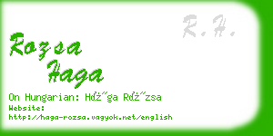 rozsa haga business card